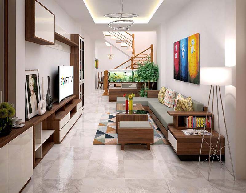 Nền nhà trước cao sau thấp