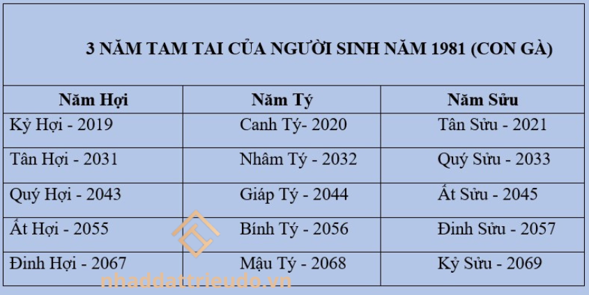 Người sinh năm 1981 tuổi Tân Dậu
