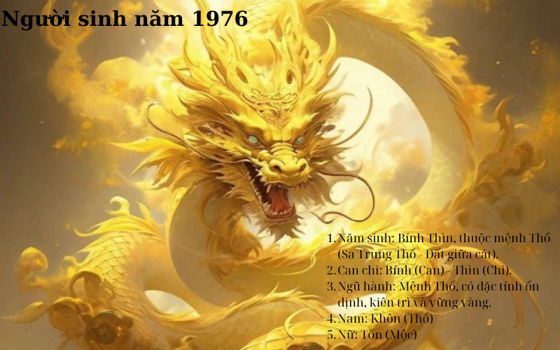 Người sinh năm 1976 mệnh gì, đặc điểm, tính cách, hôn nhân và sự nghiệp