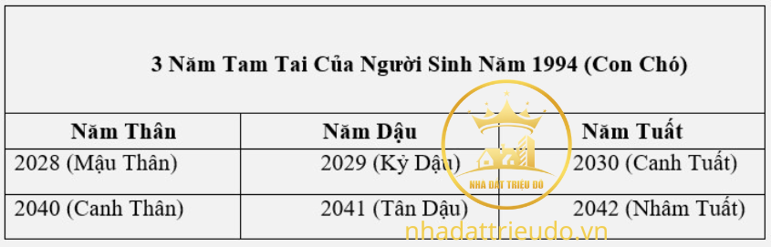 người sinh năm 1994 Giáp Tuất