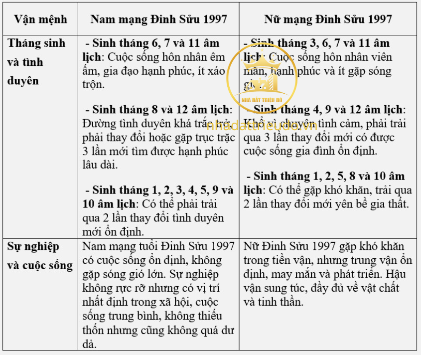 người sinh năm 1997 Đinh Sửu
