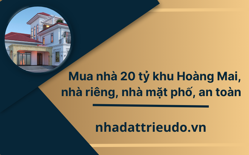 Mua nhà 20 tỷ khu Hoàng Mai, nhà riêng, nhà mặt phố, an toàn