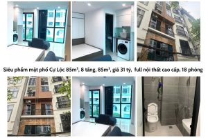 Siêu phẩm mặt phố Cự Lộc 85m², 8 tầng, 85m², giá 31 tỷ, full nội thất cao cấp, 18 phòng