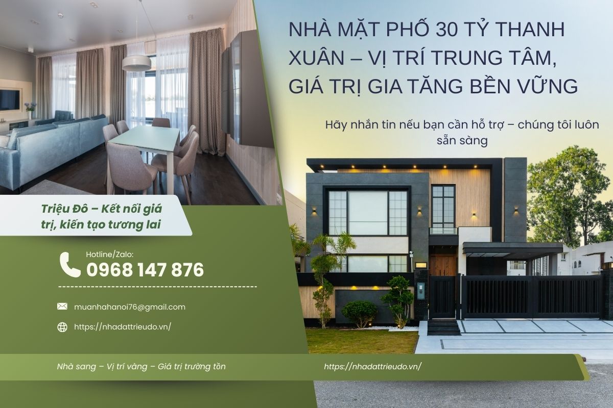 Nhà mặt phố Thanh Xuân giá 30 tỷ – vị trí trung tâm, giá trị gia tăng bền vững (9)