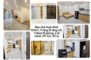 Bán nhà Xuân Đỉnh 100m², 9 tầng (8 tầng nổi , 1 hầm),18 phòng, ô tô tránh, 30 tỷ