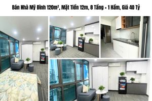 Bán Căn Hộ Dòng Tiền Mỹ Đình 120m², Mặt Tiền 12m, 8 Tầng + 1 Hầm, Giá 40 Tỷ