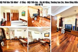 Mặt Phố Đào Tấn  80m² – 5 Tầng – Mặt Tiền 6m – Vỉa Hè Rộng, Thoáng Sau 2m, View Công Viên – Giá 40 Tỷ