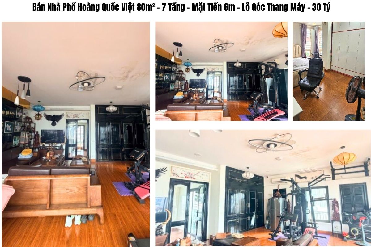 Bán Nhà Phố Hoàng Quốc Việt 80m² – 7 Tầng – Mặt Tiền 6m – Lô Góc Thang Máy – 30 Tỷ