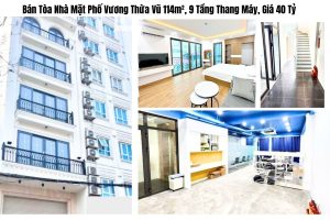 Bán Tòa Nhà Mặt Phố Vương Thừa Vũ 114m², 9 Tầng Thang Máy, Giá 40 Tỷ 