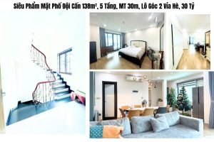 Siêu Phẩm Mặt Phố Đội Cấn 138m², 5 Tầng, MT 30m, Lô Góc 2 Vỉa Hè, 30 Tỷ
