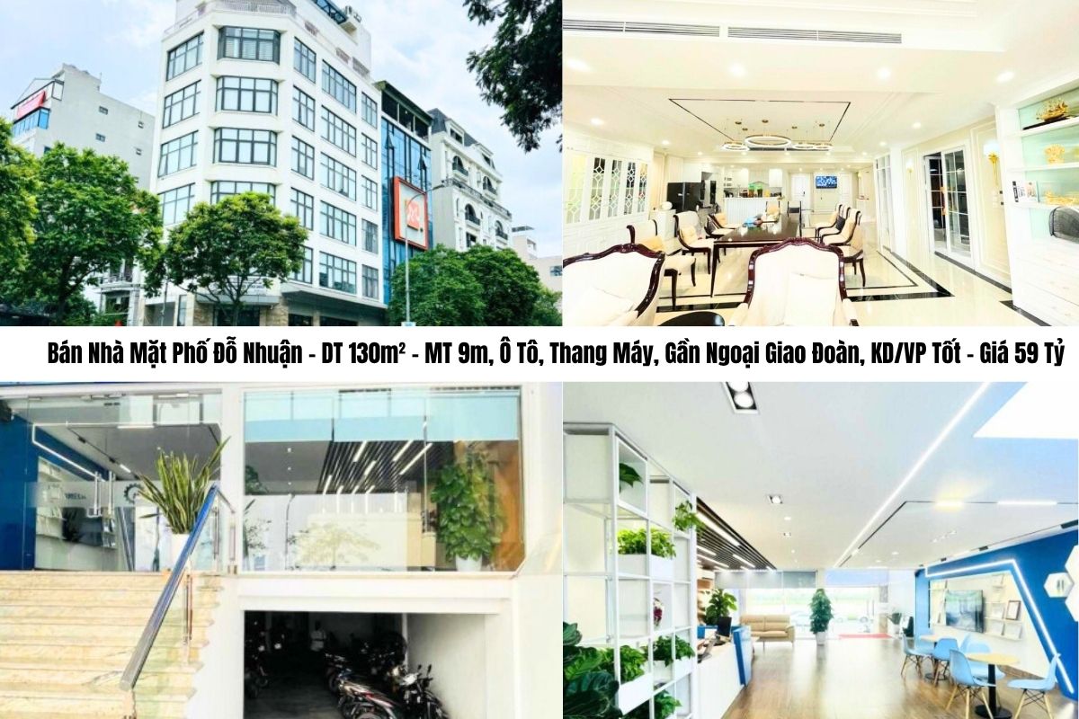 Bán Nhà Mặt Phố Đỗ Nhuận – DT 150m² – MT 9m, Ô Tô, Thang Máy, Gần Ngoại Giao Đoàn, KD/VP Tốt – Giá 59 Tỷ