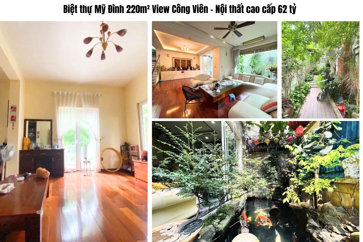 Biệt thự Mỹ Đình 220m² View Công Viên – Nội thất cao cấp 62 tỷ