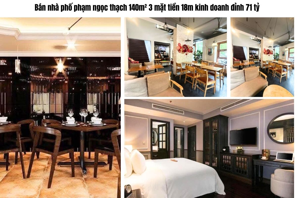 Bán nhà phố phạm ngọc thạch 140m² 3 mặt tiền 18m kinh doanh đỉnh 71 tỷ