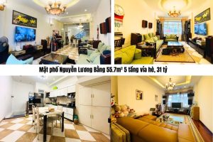 Mặt phố Nguyễn Lương Bằng 55.7m² 5 tầng vỉa hè, 31 tỷ