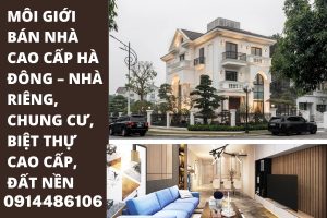 Môi Giới Bán Nhà Hà Đông – Nhận Tất Cả Loại Bất Động Sản, Nhà VIP Trên 30 Tỷ